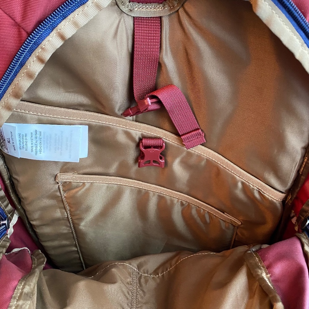 Patagonia Refugio backpack, burgundy-blue-tan, 28L - Picture 8 of 10